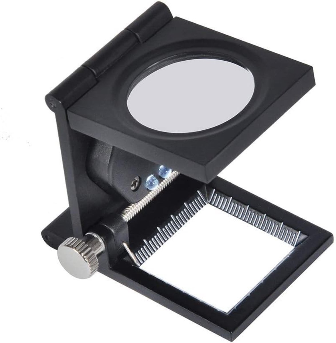 LED Vergrootglas met Vouwstandaard - 10X Lens voor Stof, Horloges en Sieraden, Hoogwaardige Vergroting en Draagbaar Ontwerp