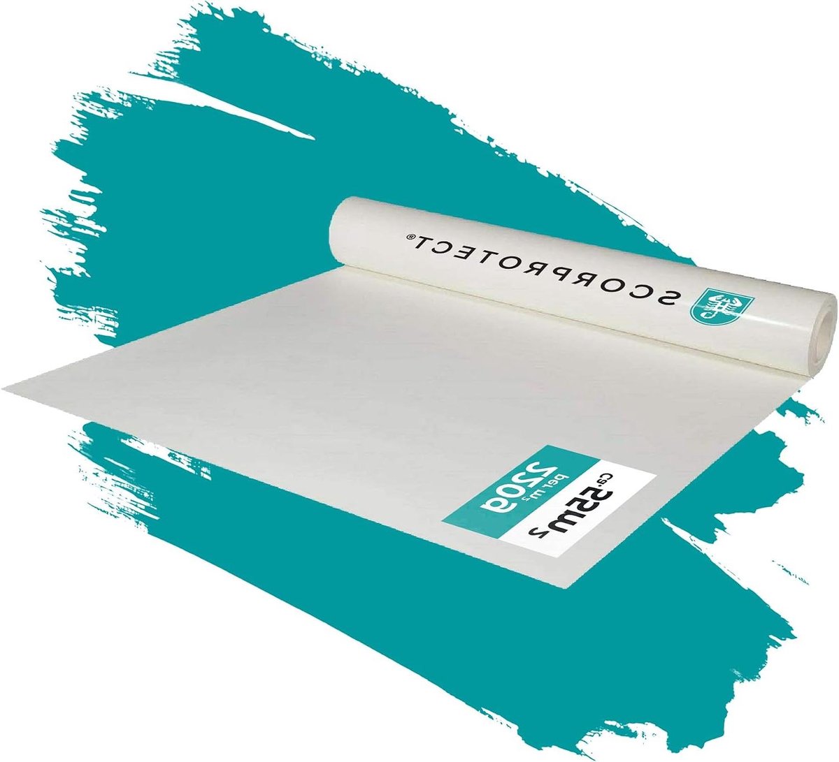 Afdekpapier - Papierrol - Klus Ondergrond Beschermen - Vochtwerend & Scheurvast - 55 m² - Wit