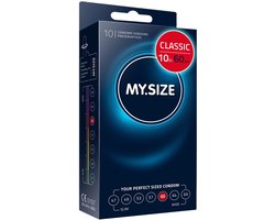 MY.SIZE Classic condooms maat 5 I 60 mm breed I 10 stuks standaard verpakking I premium condooms extra dun I condooms true to touch gossamer I dunne 0,07 mm wanddikte I condooms veganistisch
