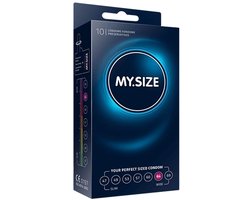 MY.SIZE Classic condooms maat 6 I 64 mm breed I 10 stuks standaard verpakking I premium condooms extra dun I condooms true to touch gossamer I dunne 0,07 mm wanddikte I condooms veganistisch