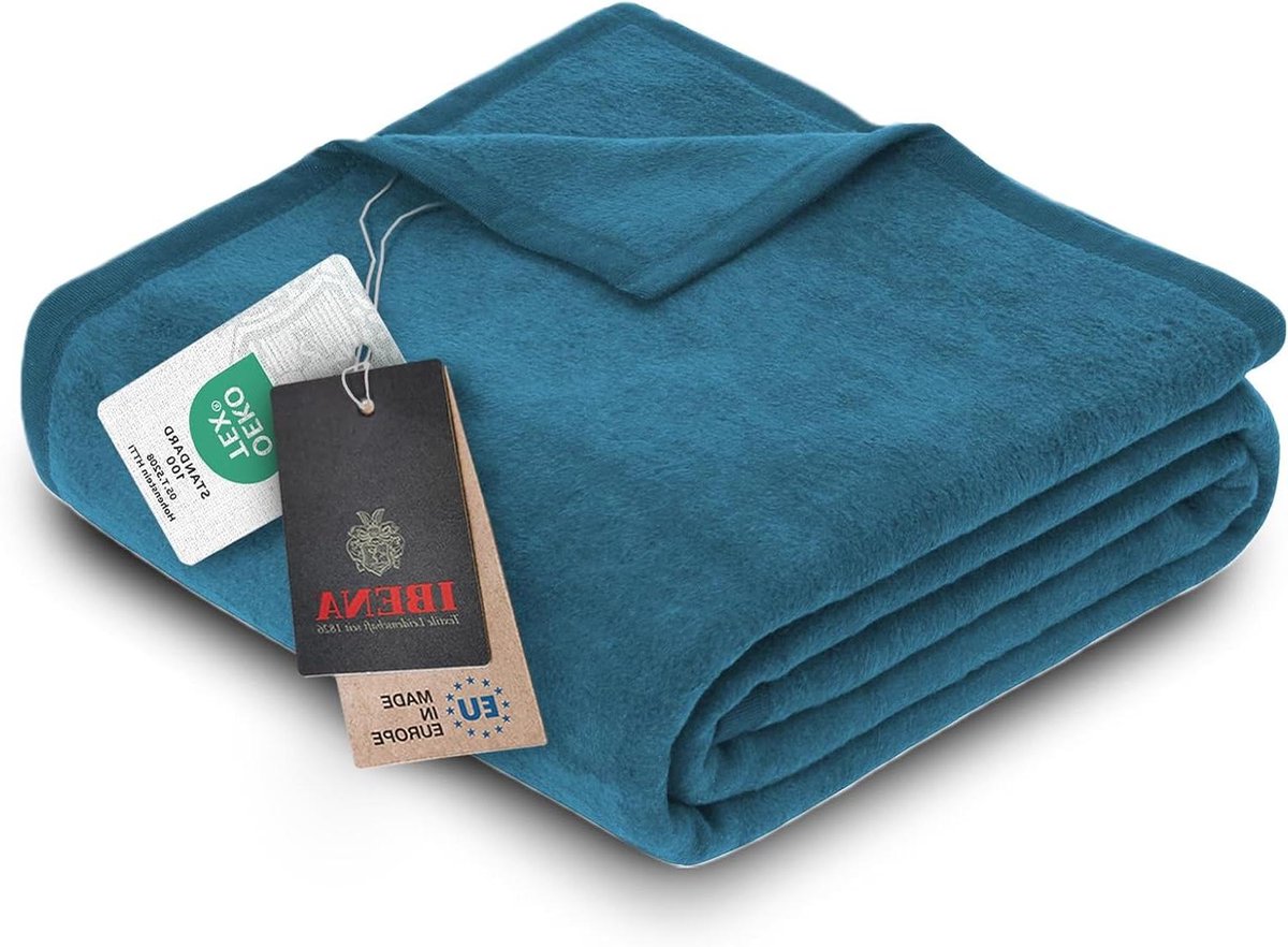 Pluche Deken - Zachte Plaid - Gezelligheid Thuis - Anti-statisch en Zwaar - 150x200 cm - Petrol