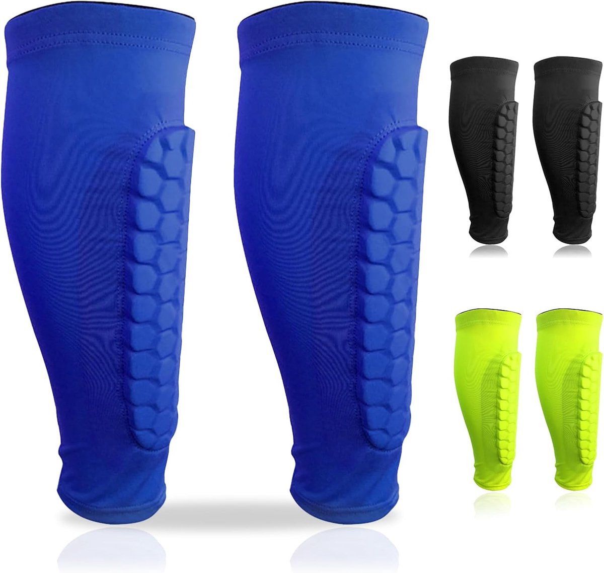 Scheenbeschermers voor voetbalsokken, mouwen, scheenbeschermers voor ergonomische sokken, comfortabel te dragen, elastische scheenbeschermers voor voetbal, basketbal, fietsen, klimmen