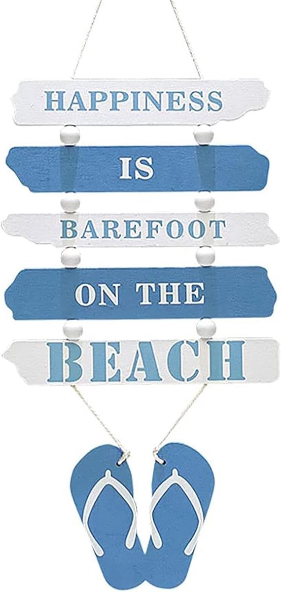 Muur decoratief bord, strand thema muur opknoping, nautische strand flip flop muur ornament, decoratieve houten plaquette met touw voor thuis, bar, woonkamer, koffiewinkel, strand restaurant