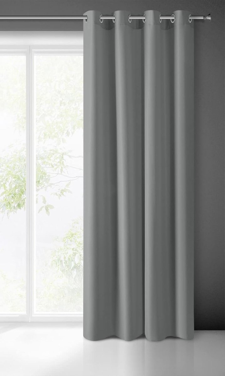 Gordijn glad eenvoudig effen - 8 ogen moderne slaapkamer woonkamer lounge kinderkamer 1 stuk afzonderlijk