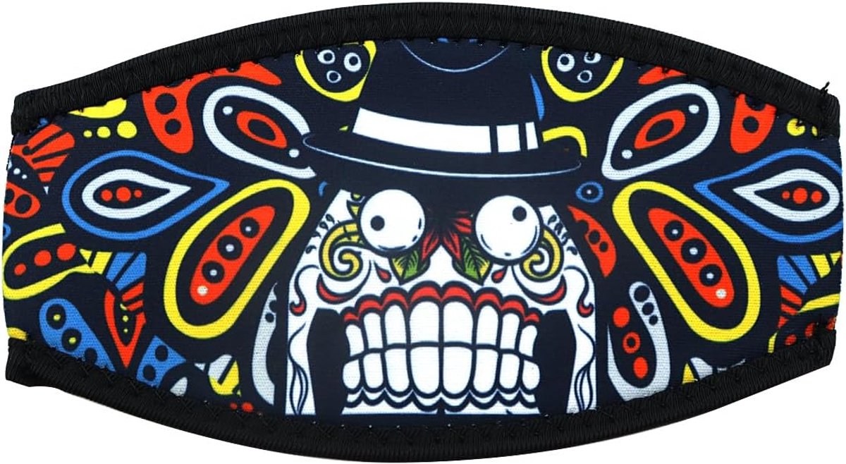 Riemen voor duikmasker, neopreen hoes voor duik- en snorkelmaskers (grappig tandpatroon)