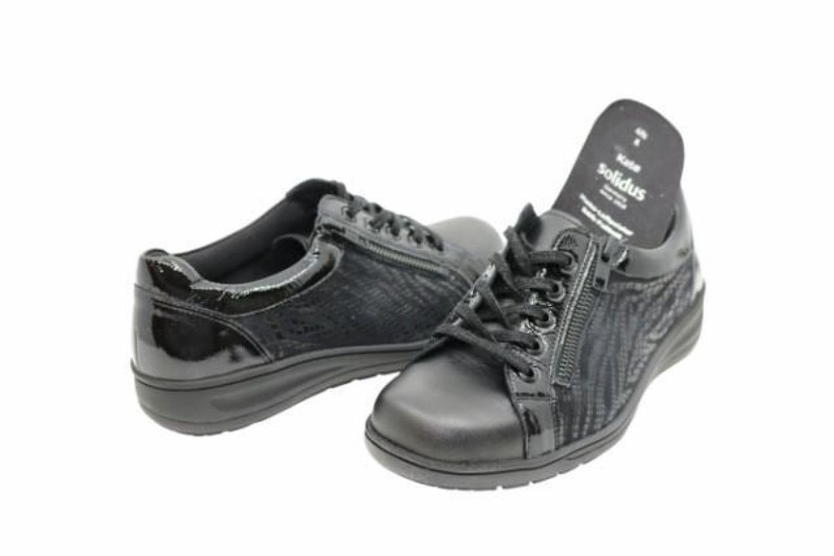 Solidus Veterschoenen - Solidus kate vitello perlack schwarz