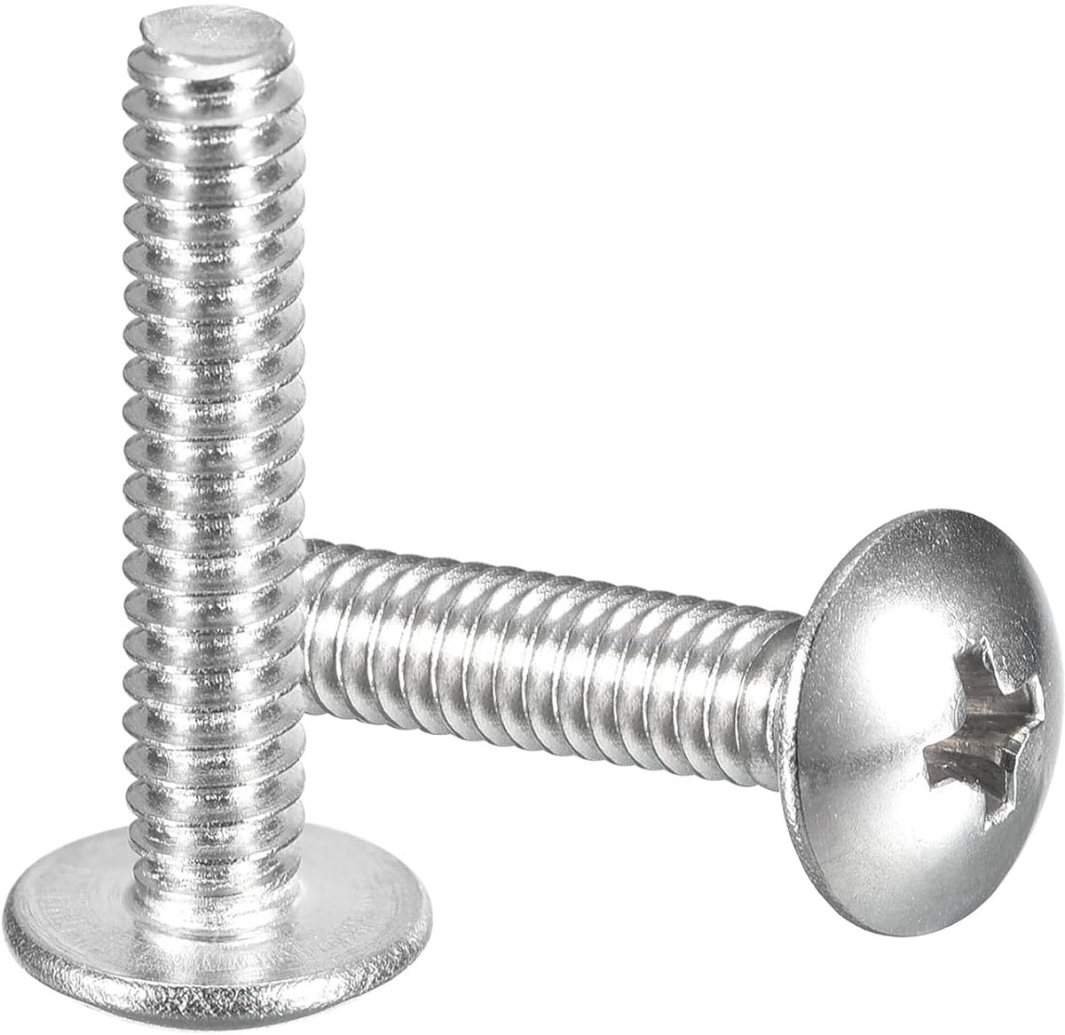 #8-32 x 3/4" kruiskop-kegelkopschroef, volledige schroefdraad, kruiskopaandrijving, roestvrij staal 304 18-8, hoeveelheid 100
