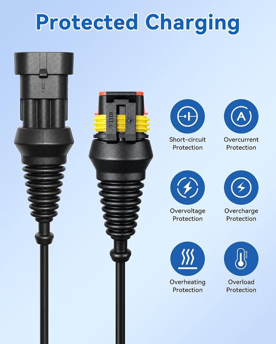 5 m stroomkabel compatibel met Sileno City, oplaadkabel voor Husqvarna Automower 320 330x 2013-2015, 105 305 310 315X 405X 415X 420 430X 2015+, voor Gardena 2016+ robotmaaier — afbeelding 5