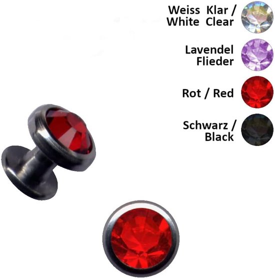 Dermal-Anchor Titan G23 Titanium Grade 23 Dermal-Anchor Implantaat Micro-Dermal Surface piercing G 23 Titanium Grade 23 Strass-Stone Zirconia Kristal (Opzetstuk 5mm, Helder (wit, Transparant)) — afbeelding 4