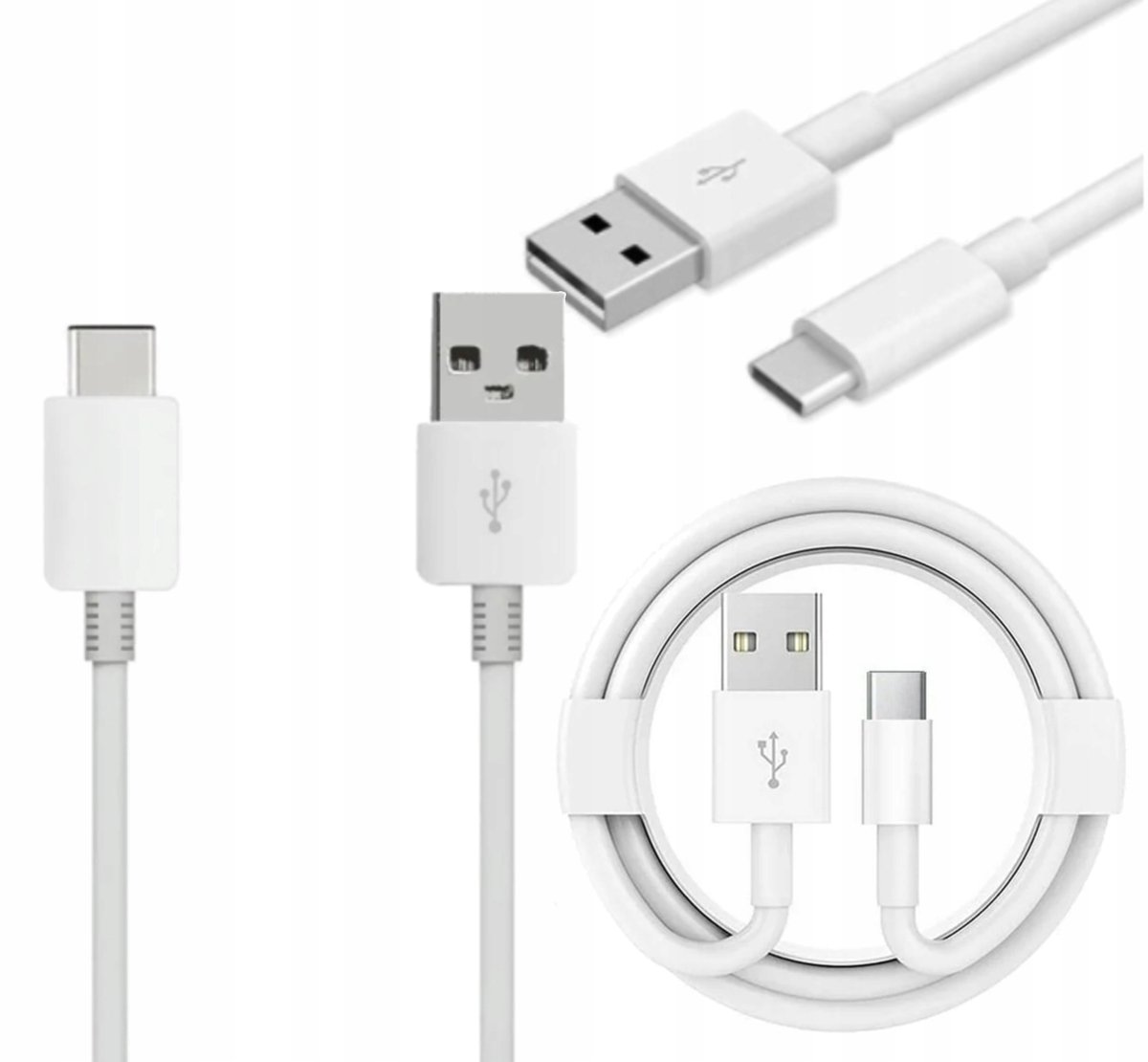 Universele USB-C Kabel 2M Wit - Snel Opladen en Data Overdracht