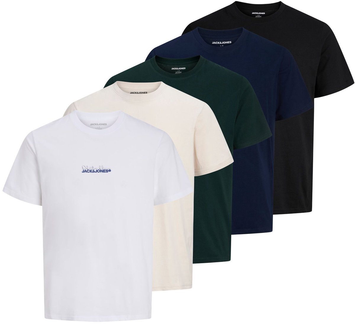 JACK&JONES - JJKENDRICK TEE SS CREW NECK 5PK MP - Heren - T-shirts