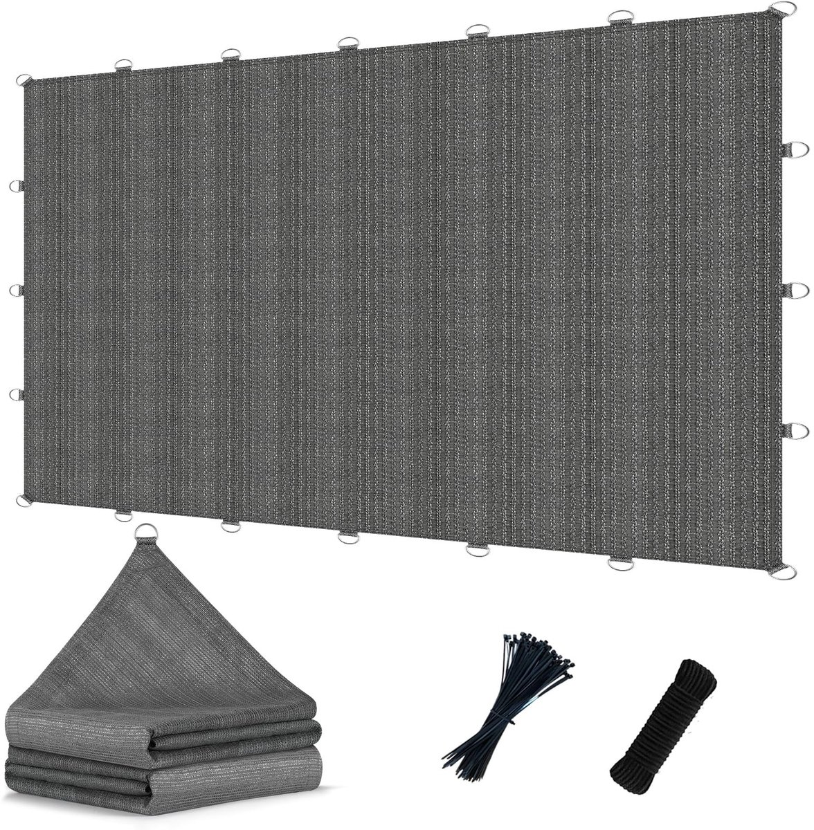 SolidKeus - 3,6 x 7,3 m Zonnescherm Doek met Grommets voor Buiten