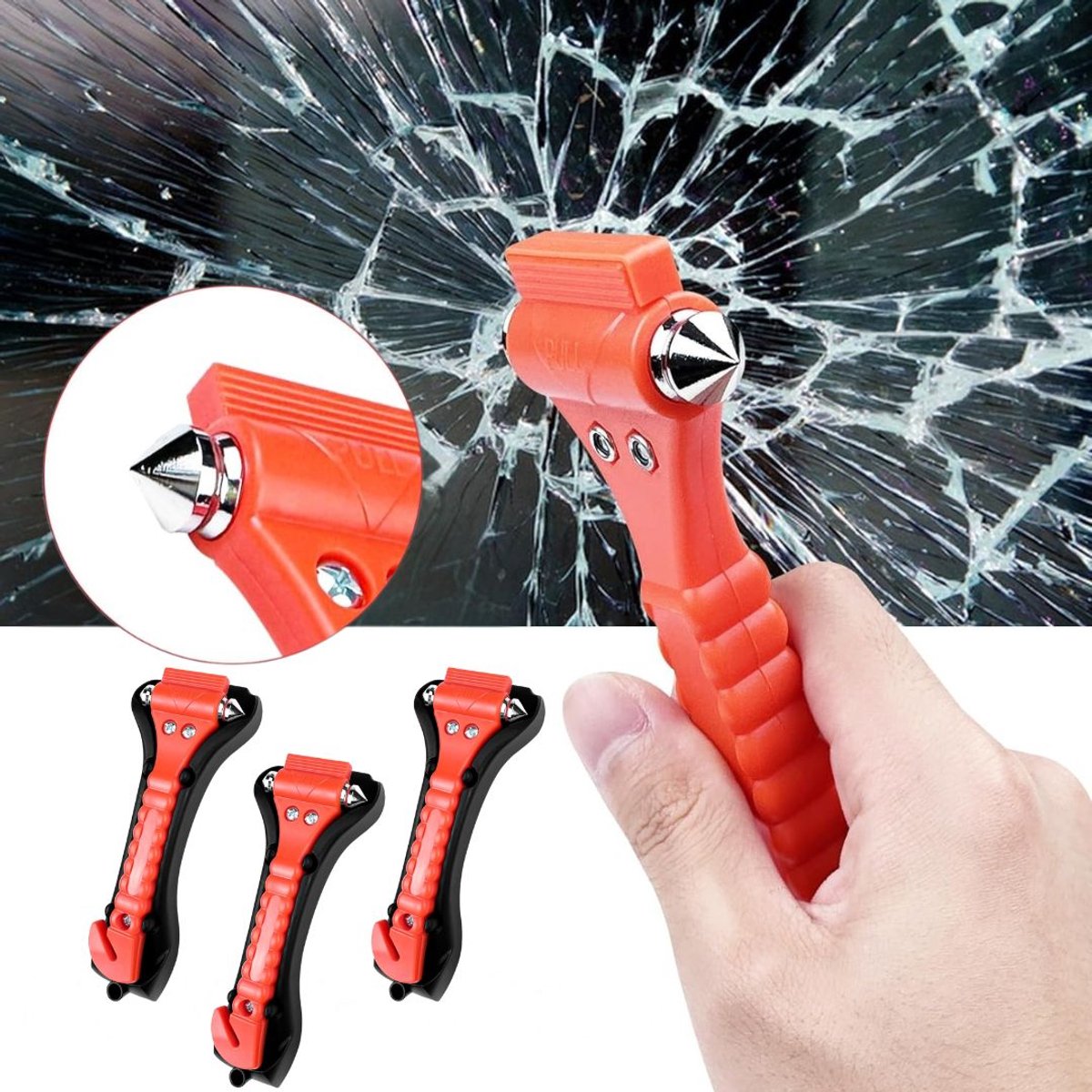 Zavio® Veiligheidshamer Set - Autogereedschap - Noodsituaties Voorkomen