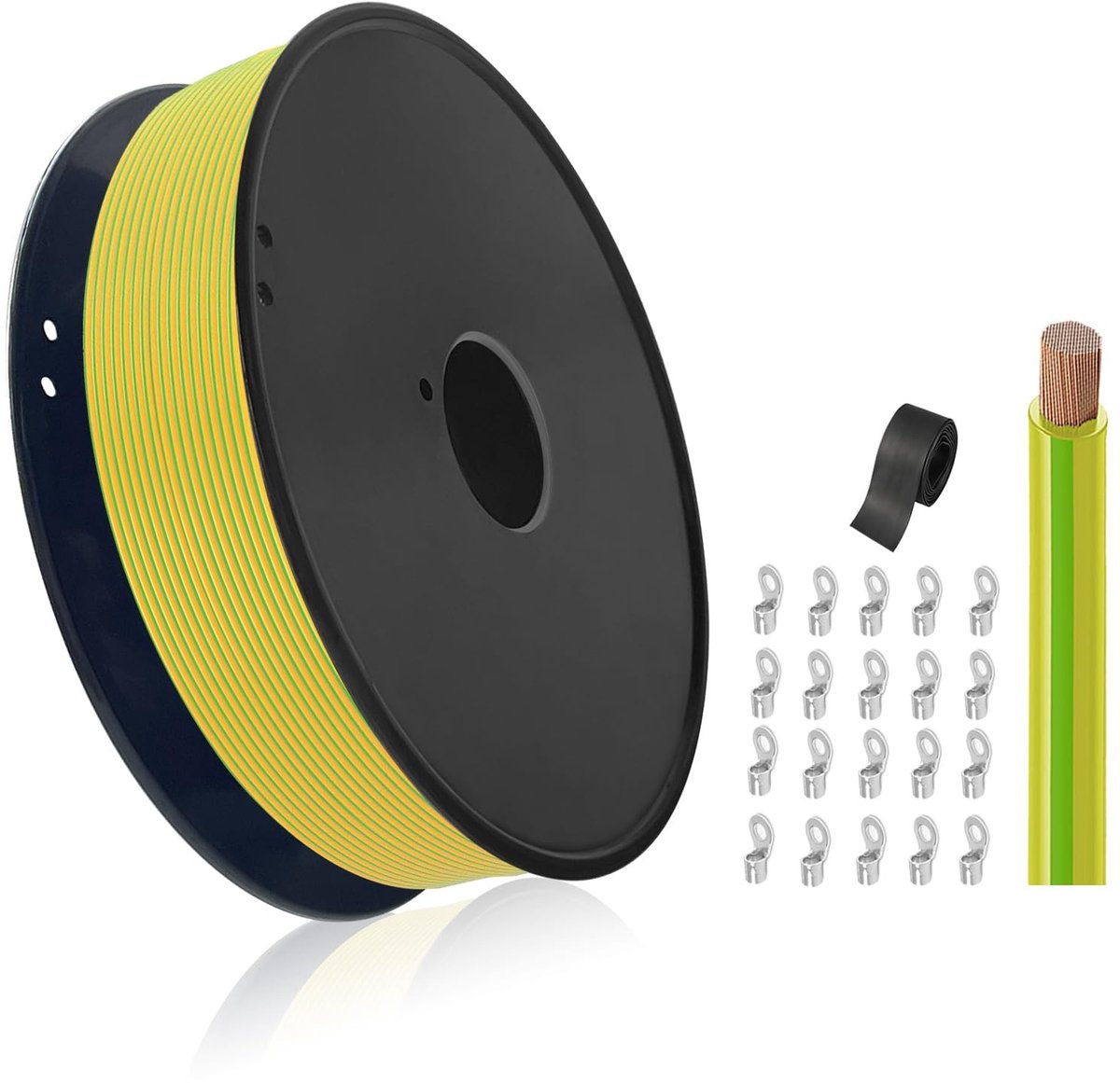 SolidKeus - Aardingsdraad 0.75 mm² Geel-Groen 50 m VDE Goedgekeurd