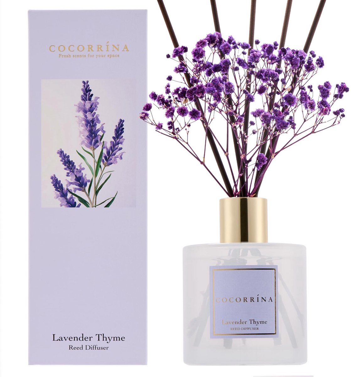 SolidKeus - Geurstokjes met Lavendel en Tijm