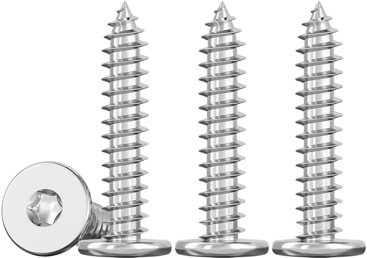 SolidKeus - RVS Houtschroeven M5 x 30mm - Set van 50 Stuks