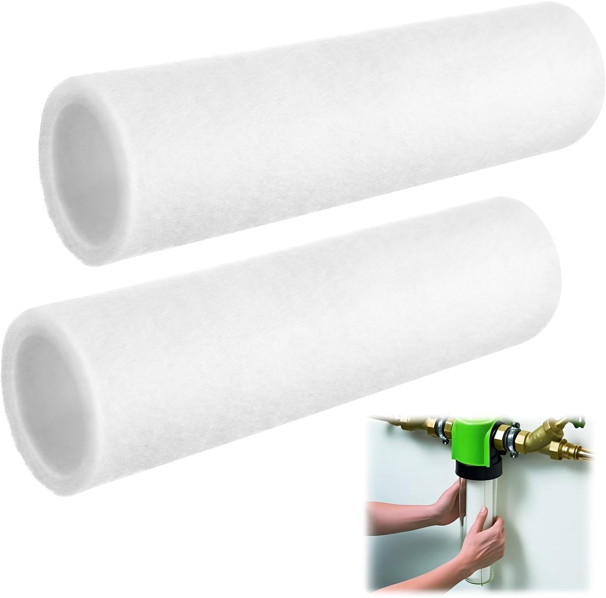 SolidKeus - Set van 2 Vervangfilters voor Waterfilter met 80 µm Filtratie