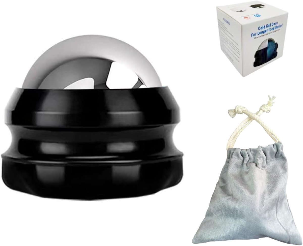 Massagebal van RVS voor Handheld Gebruik - Roller Massager met Koude en Warme Compressie, Ideaal voor Spierpijn en Ontspanning