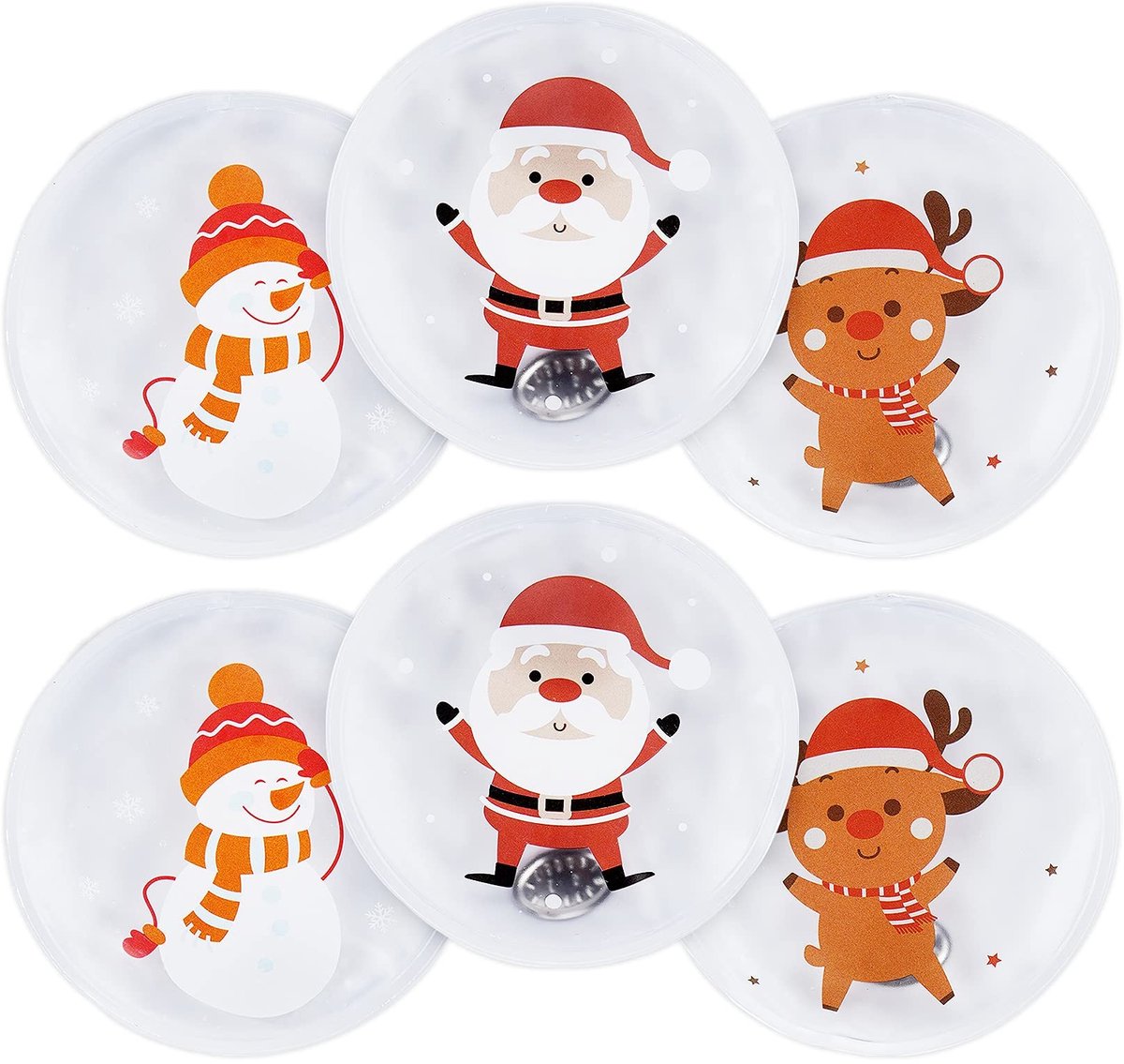 Omgoods - Set van 6 Herbruikbare Handwarmers voor Kinderen met Kerstmotieven