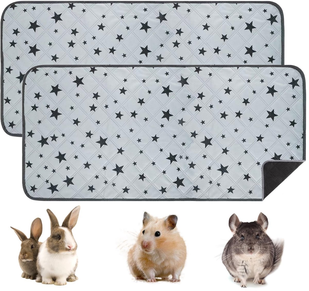 SolidKeus - Set van 2 Wasbare Cavia Onderleggers 60 x 120 cm
