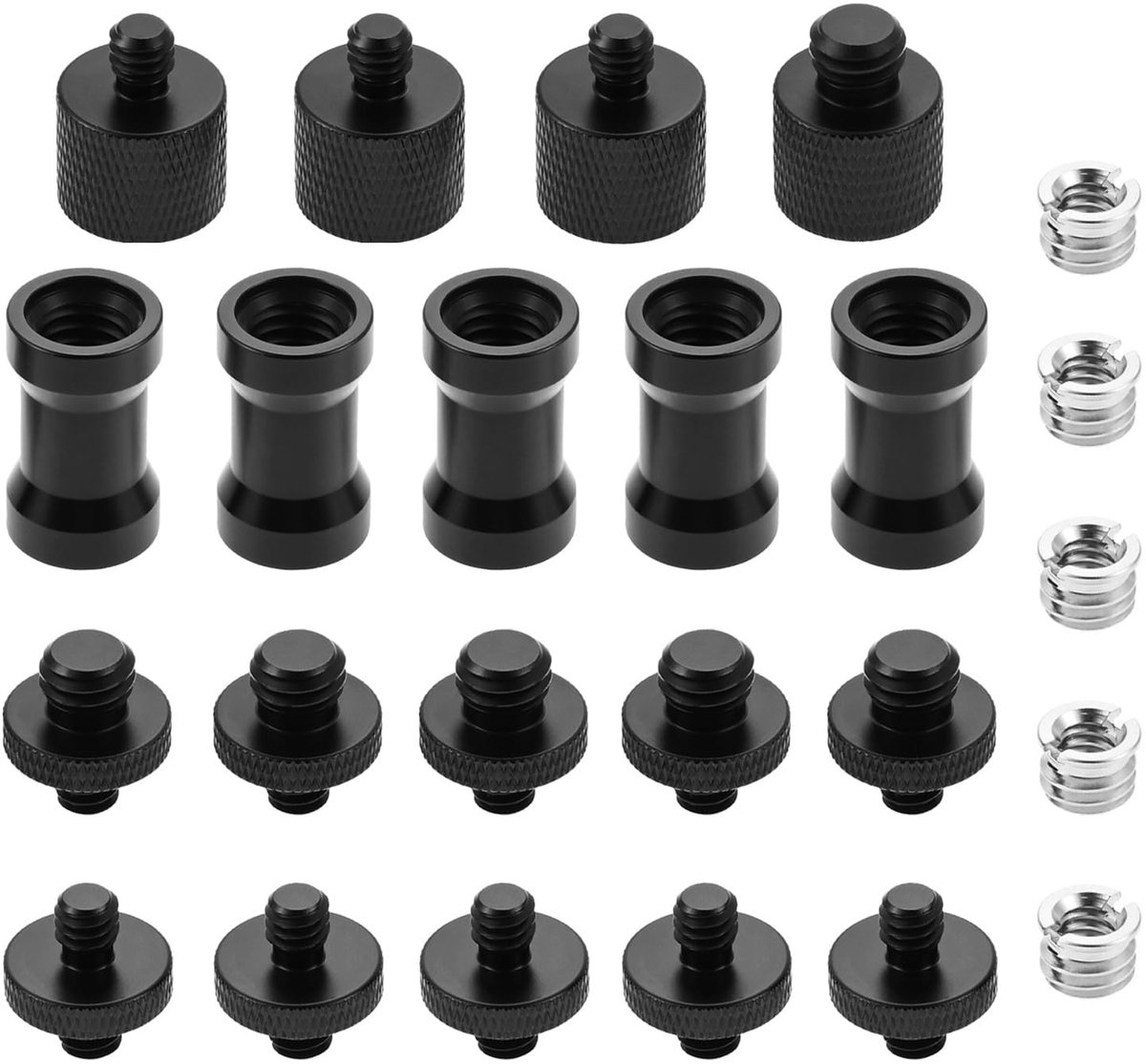 SolidKeus - 24 Stuks Camera Schroefadapter 3/8 naar 1/4
