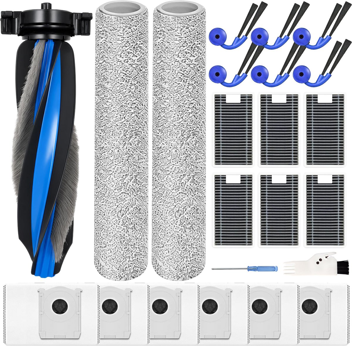 T90 PRO Omni-accessoires voor ECOVACS DEEBOT T90 PRO Omni/T90 Omni/X12 PRO Omni robotstofzuiger, set met 21 reserveonderdelen voor ECOVACS T90 PRO Omni: hoofdborstel, 2 dweilrollen, 6