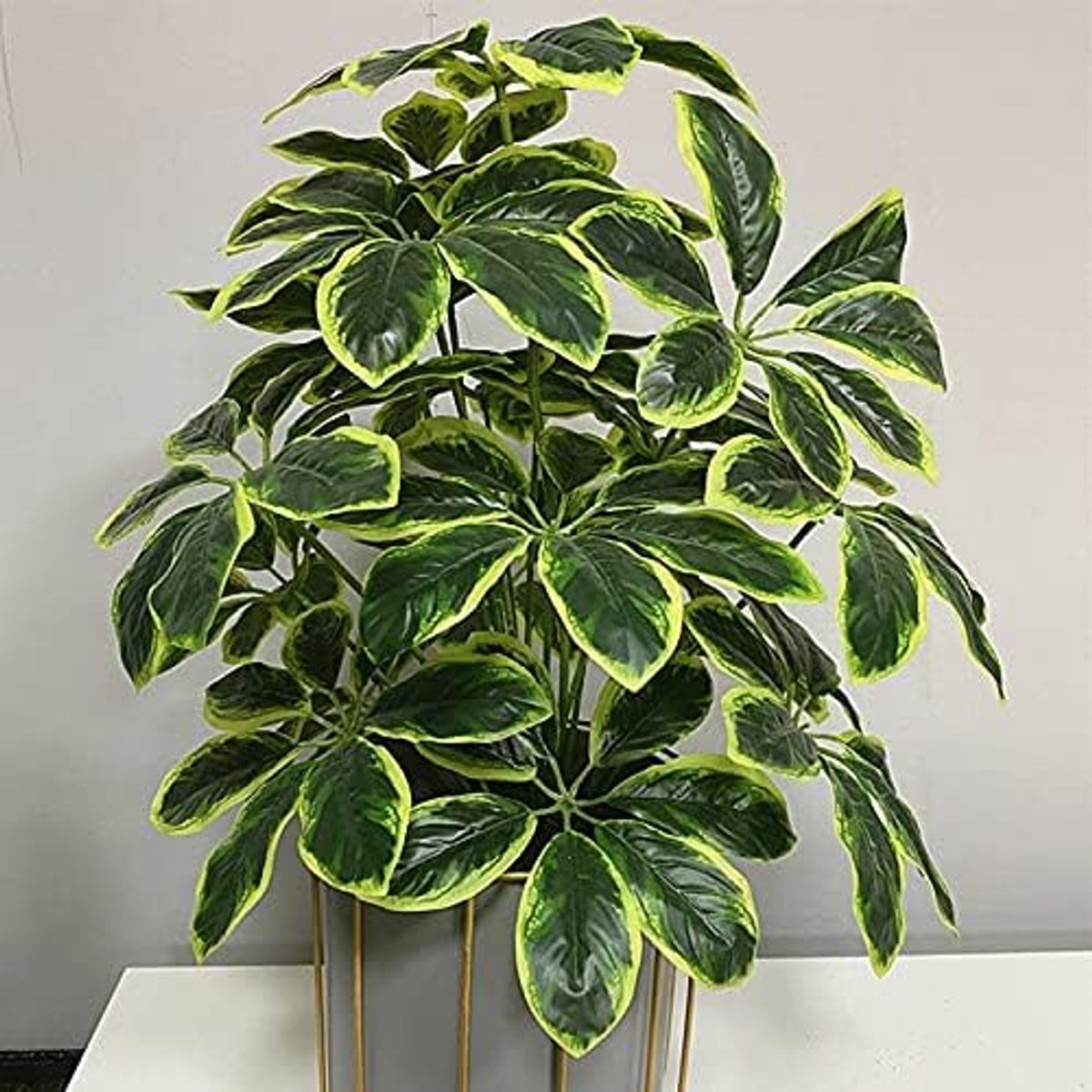 70 cm tropische kunstmatige planten nep monstera hoge grond ingemaakte boom 18 hoofden boom takken plastic bladeren for thuiskantoor decor Kunstplant (Color : A Without pot)