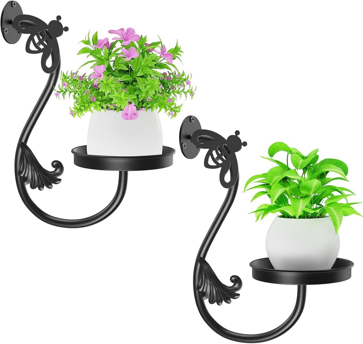 Wandmontage plantenbakken voor kamerplanten, muur, bloemenstandaard, plantenstandaard, bloempothouder voor wandplantenhouder, decoratieve plantenhouder voor woonkamer, kantoor