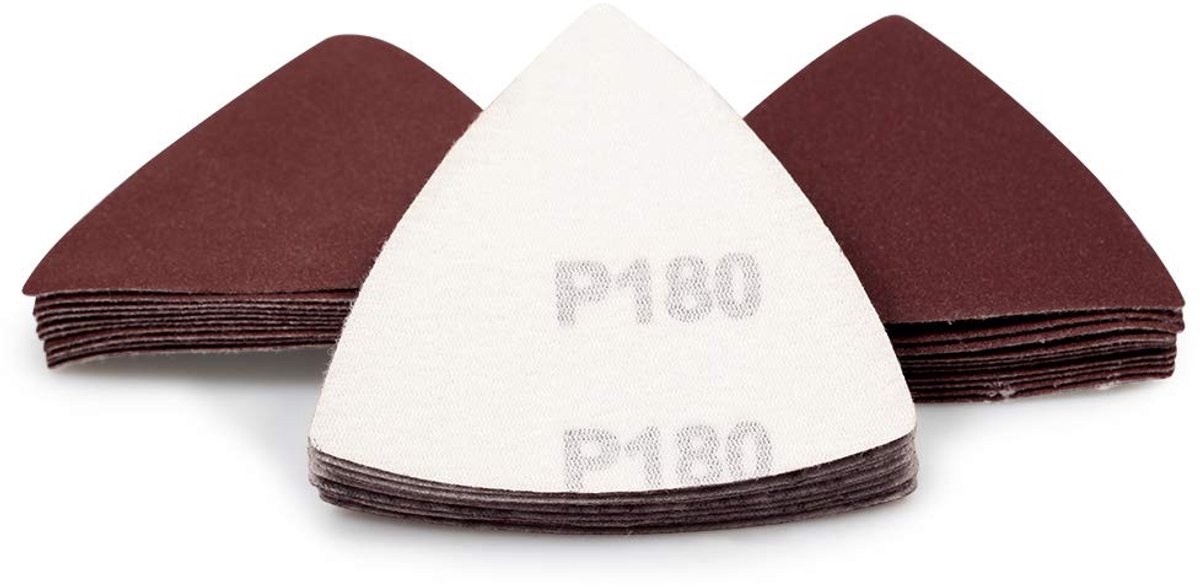 Schuurpapier 180 Grit 80mm 3-1/8 Inch Voor Oscillerende Multi Tool Detail Sander Schuurschijven Driehoek Schuurpads
