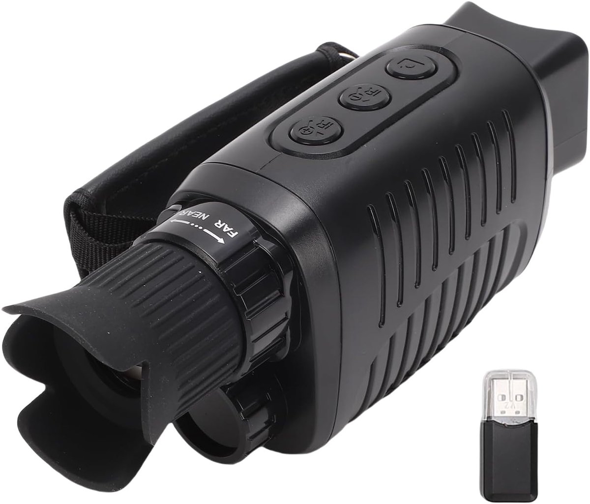 Nachtzichtapparaat, 2,5 K, 10 x zoom, 7-traps instelling, detectiebereik van 800 m, oplaadbare HD-camera, geschikt voor jacht en camping