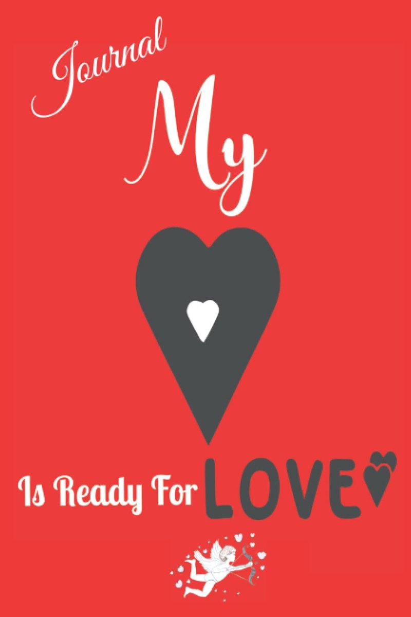 Heart Is Ready For Love: Red & Black Glossy Journal