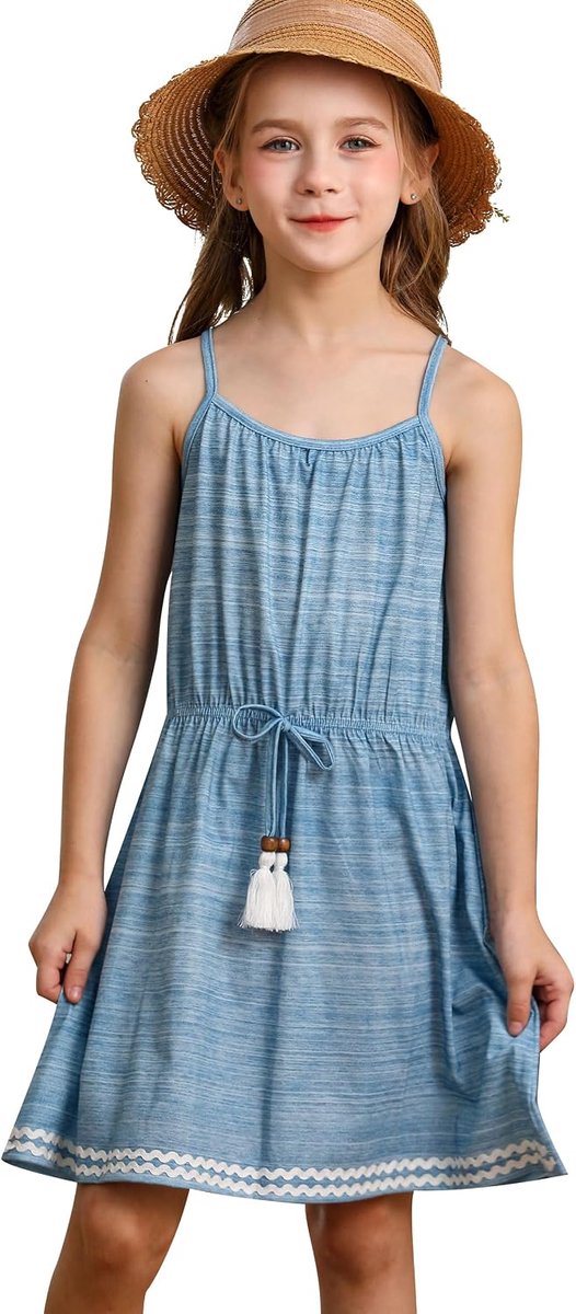 Jurken Mouwloos Casual Boho Zomerjurk Strandjurk Kinderkleding