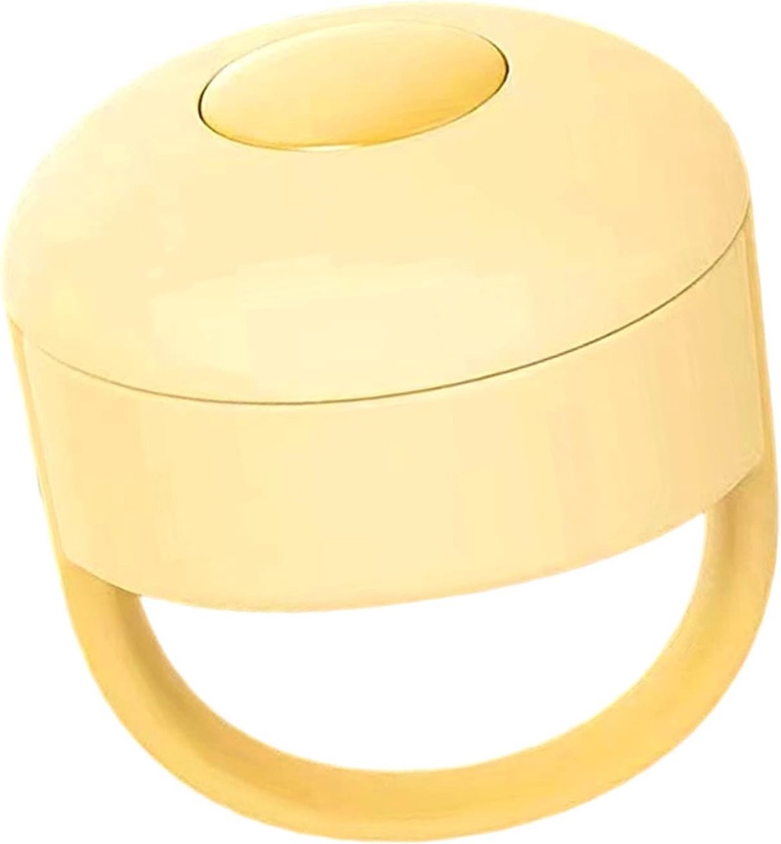 Zalati Bluetooth vingertop-videocontroller ring afstandsbediening kant omslaan browsing likes voor korte Tiktok-video's YouTube-camera trigger - geel