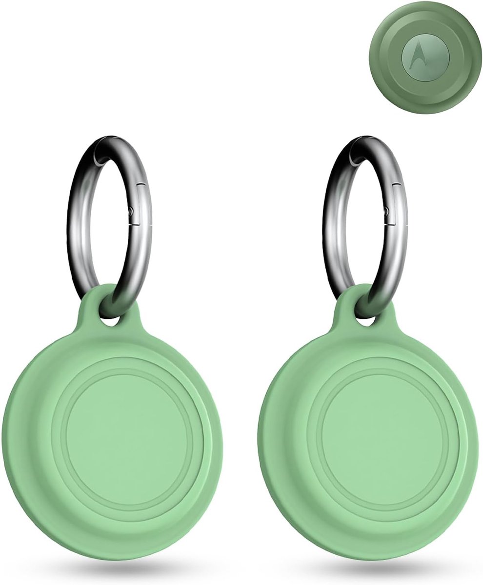 Daunke Set van 2 siliconen hoesjes voor Motorola Moto Tag - Anti-verlies Tracker - Volledige bescherming - Geschikt voor ouderen, huisdieren, rugzak, bagage, kinderen, sleutels