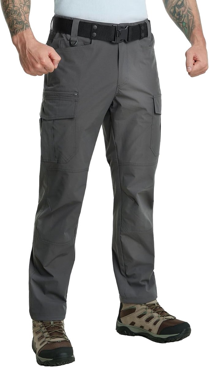 Wandelbroek voor heren, outdoorbroek, lichte cargobroek voor heren, waterafstotend, trekkingbroek, sneldrogend, stretch, werkbroek