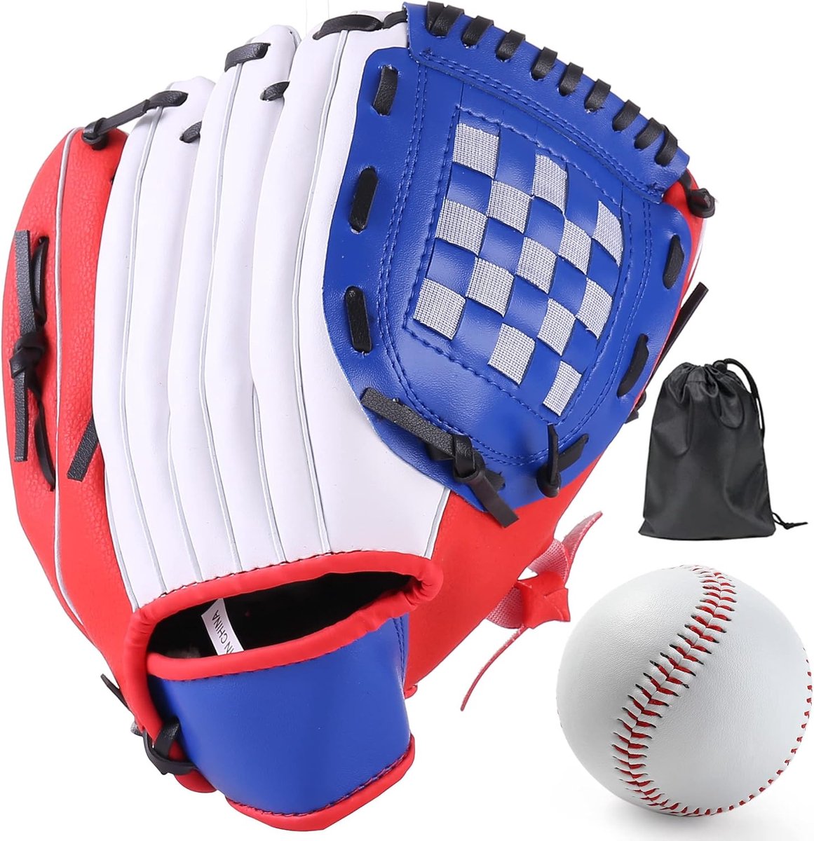 Honkbalhandschoenen - softball handschoenen met een bal, volwassenen baseball training wedstrijdhandschoen verdikt duurzaam softbalhandschoenen voor kinderen en volwassenen