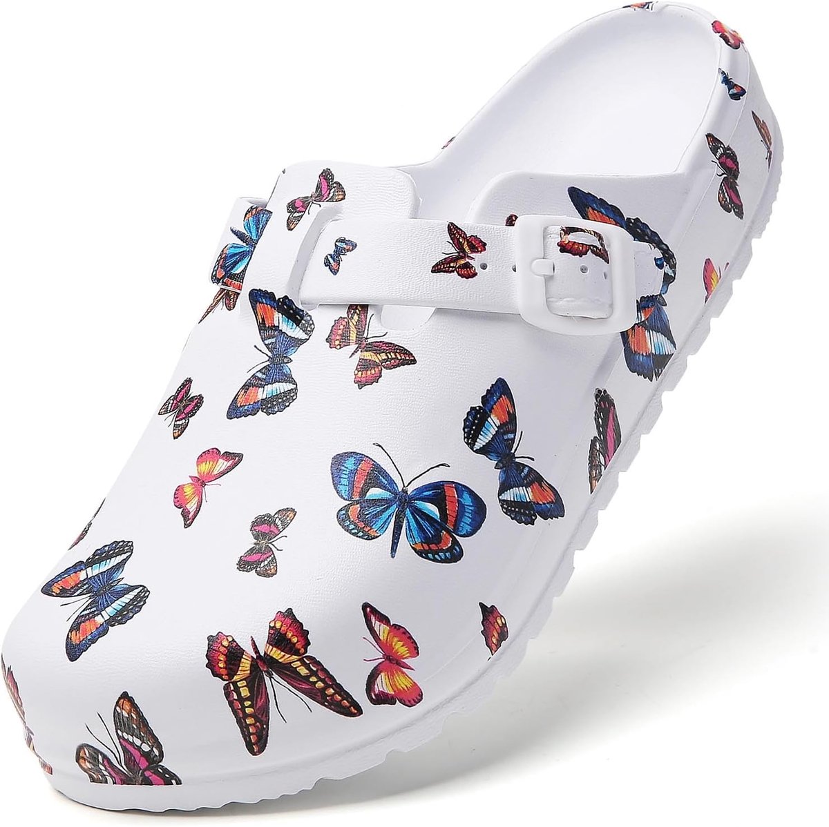 Tuinschoenen voor dames, comfortabele lichte clogs met EVA-voetbed, voor keuken, tuin, ziekenhuis, binnen en buiten