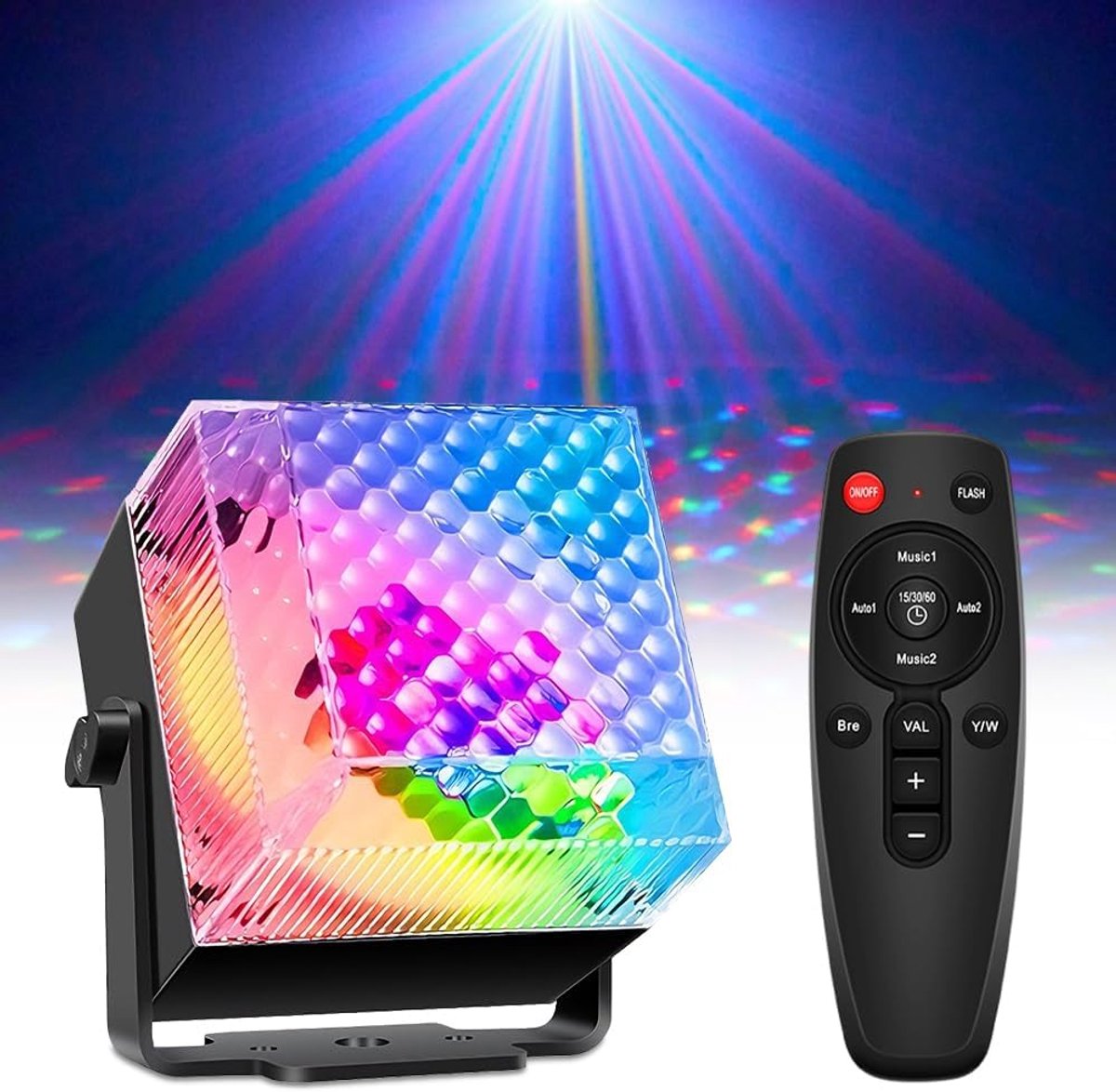 RGB partylicht met afstandsbediening, DJ-party, podium, stroboscoop, feestdecoratie