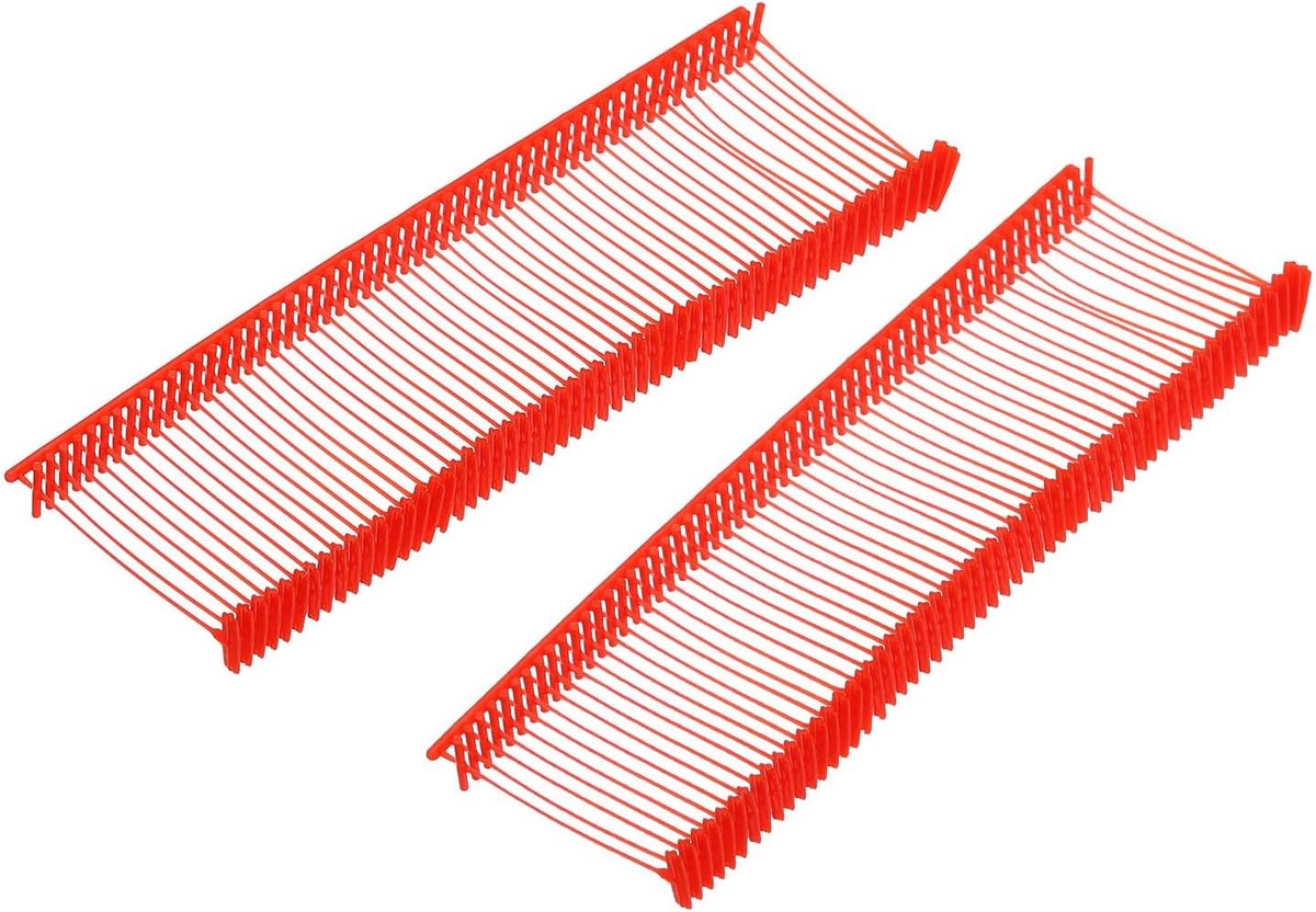 3000 stuks standaard tagging-bevestigingen, 1 x 0,3 inch, kunststof etiketten, kledinglabels, rood, 25 mm etiketten, bar-hangers voor alle standaard prijsetiketteerpistolen