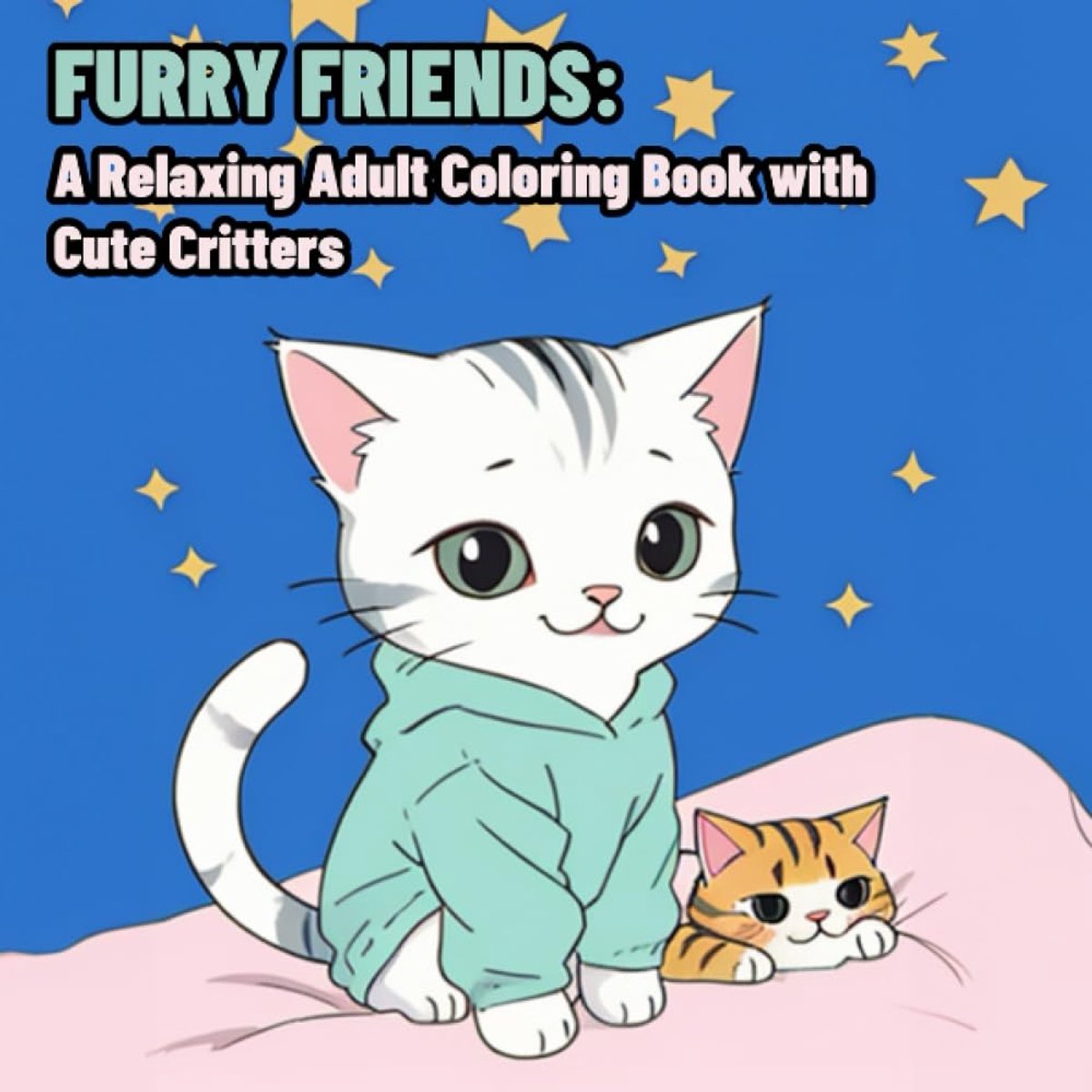 Friends: A Relaxing Adult Coloring Book with Cute Critters--Suitable for adults and children of all ages