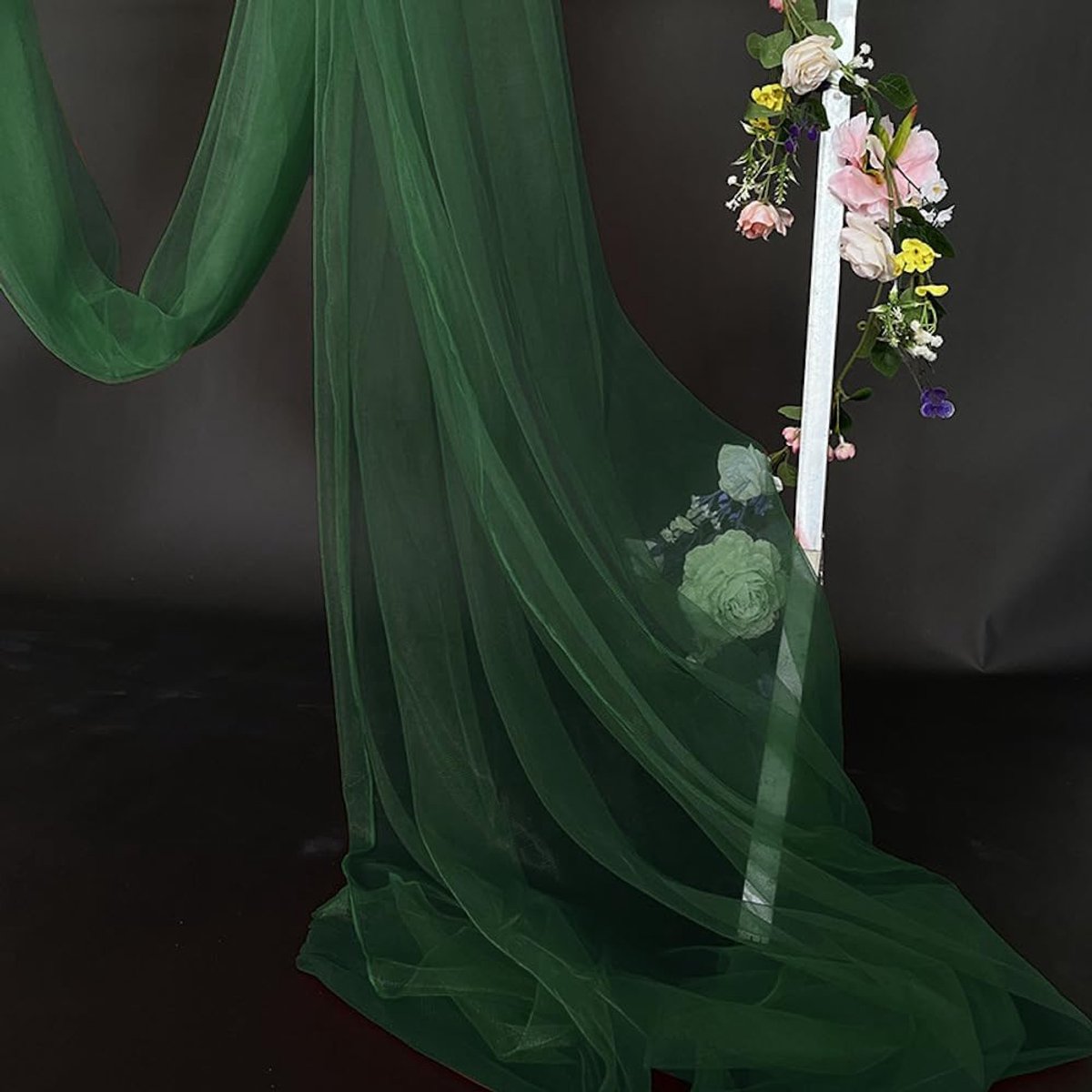 Stof, tule stoffen om te naaien, netstof, decoratiestof, draperingsstof voor arbor bruiloft, gordijn, bruiloftsboog, vrije handdecoratie, poortboog, ceremonie, party