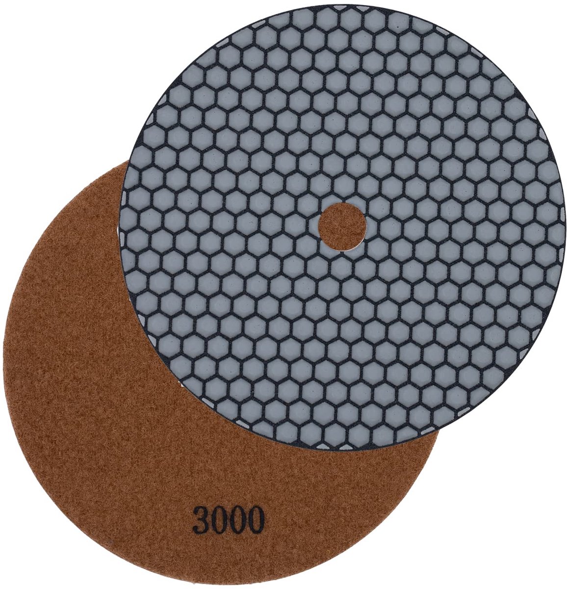 Diamantslijppad Dia-Dry, Ø 125 mm, klittenbandhouder, voor droogslijpen, natuursteen, marmer, graniet, perfect voor glas en keramische bewerking Schuurpad voor handmachines korrel