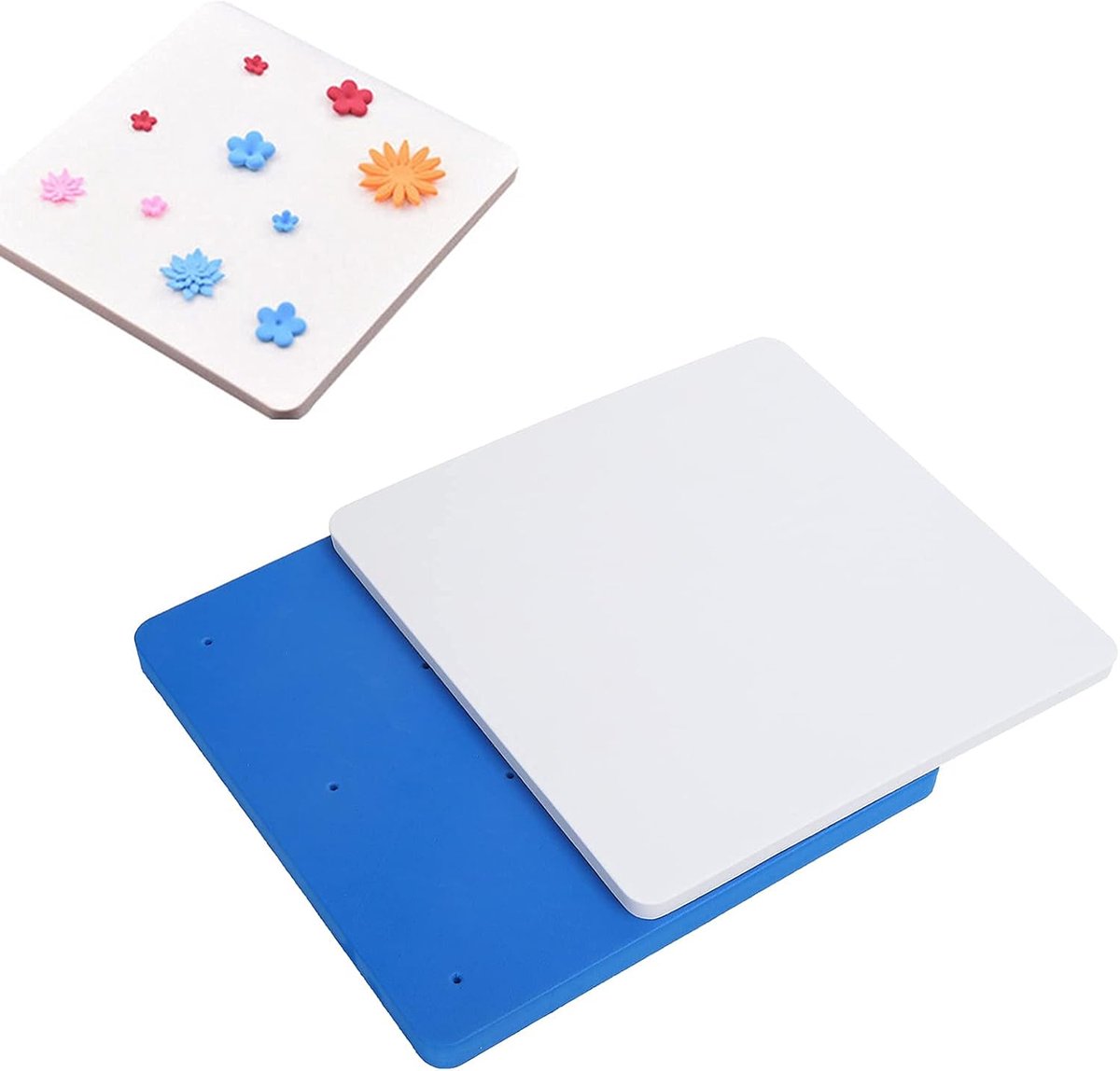 2 stuks fondant-schuimpads, 12 gaten, fondant taartvorm, doe-het-zelf decoratie, modelleerpad, suikerbloem drooggereedschap