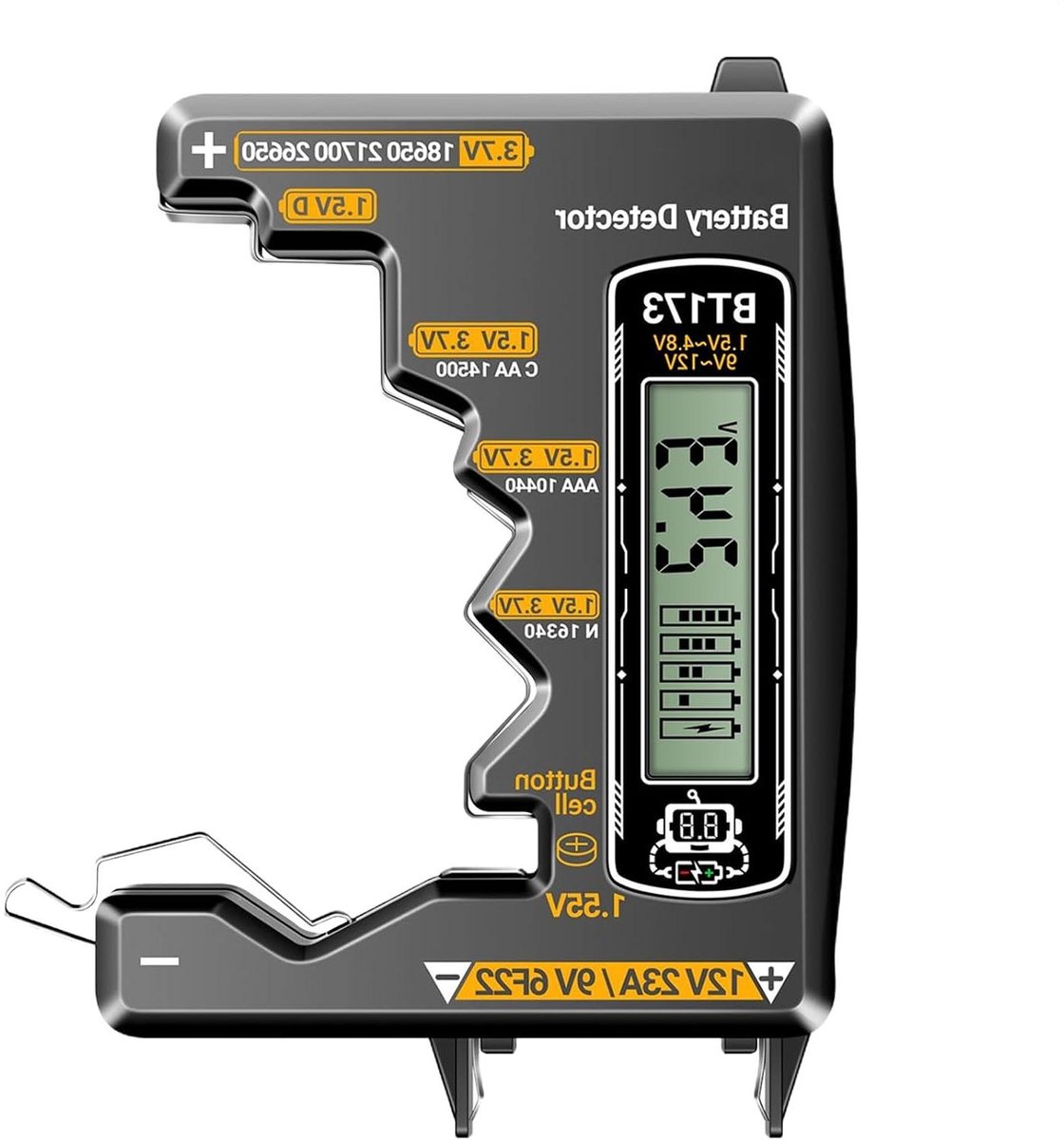 Batterijtester Digitaal - Batterij Detector - Batterijen Controleren - Multi-Model Compatibel - 16 x 10 x 2 cm - Meerkleurig