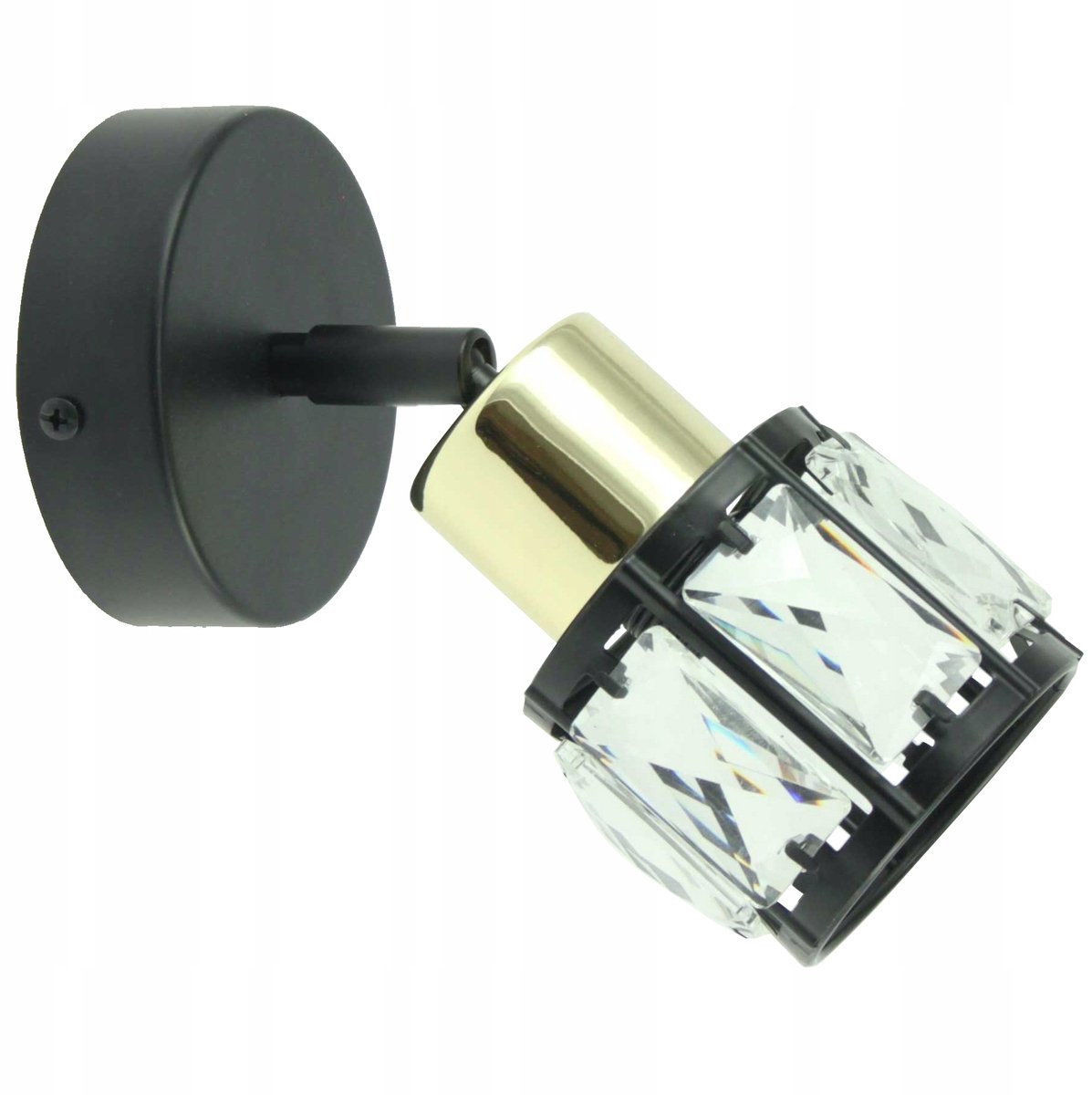TIMON 1 Wandlamp LED Zwart/Goud Kristal Glamour Stijl