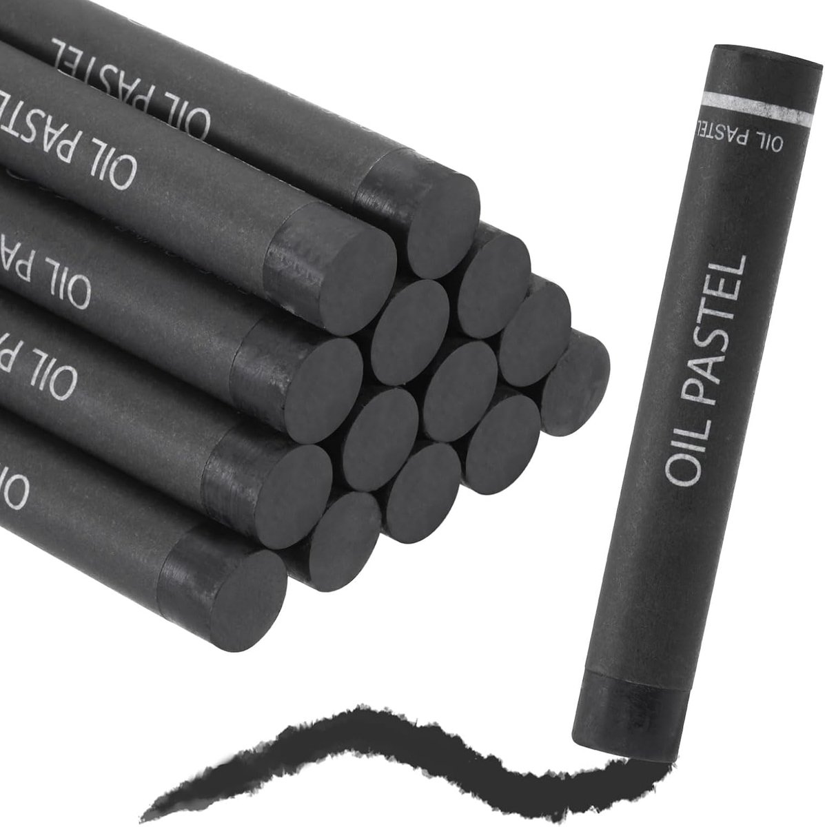 Pastels, oliepastelpotloden, levendige kleuren, kunstbenodigdheden voor schilderen, tekenen, mixen, kunstenaars, professionele beginners (zwart, 36 stuks)