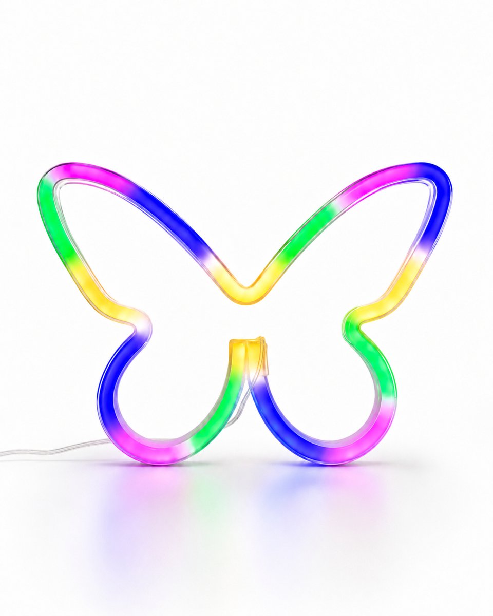 ZoeZo Neon wandlamp Vlinder - LED - Neon verlichting - LED lamp - Neonlicht - Sfeerverlichting - Multikleur