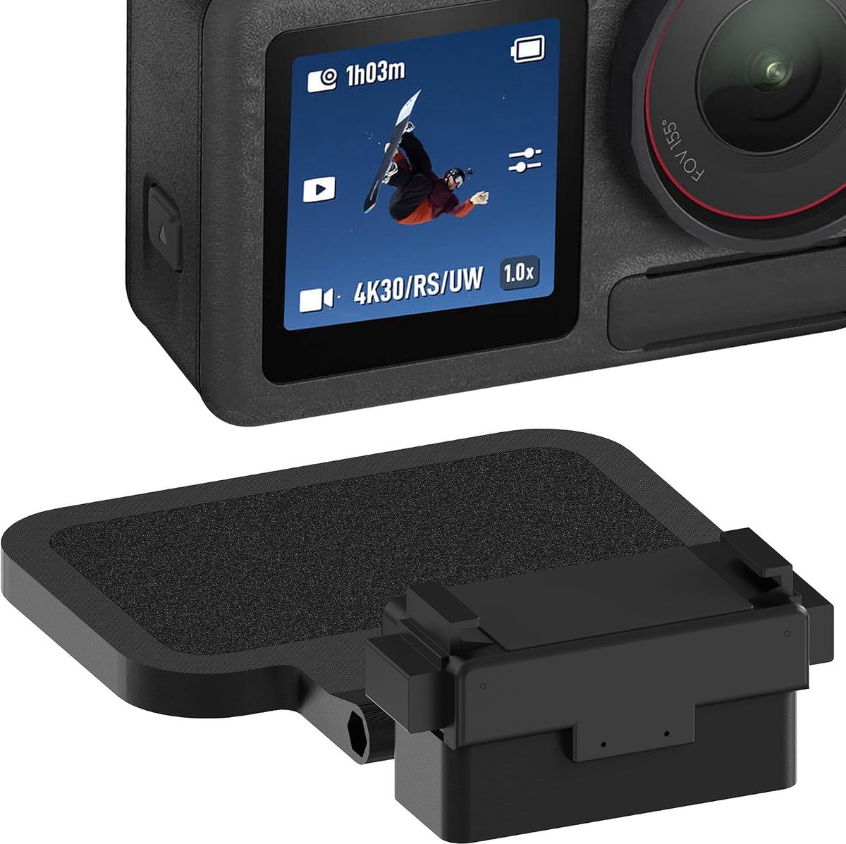 Magneetmontage-standaard Compatibel met DJI Osmo Action 6, Action 5 Pro, Osmo Nano, 360 actioncamera, bureaustabilisator-mounts, verstelbare handgreep, geschikt voor bureau/buiten (Zwart)