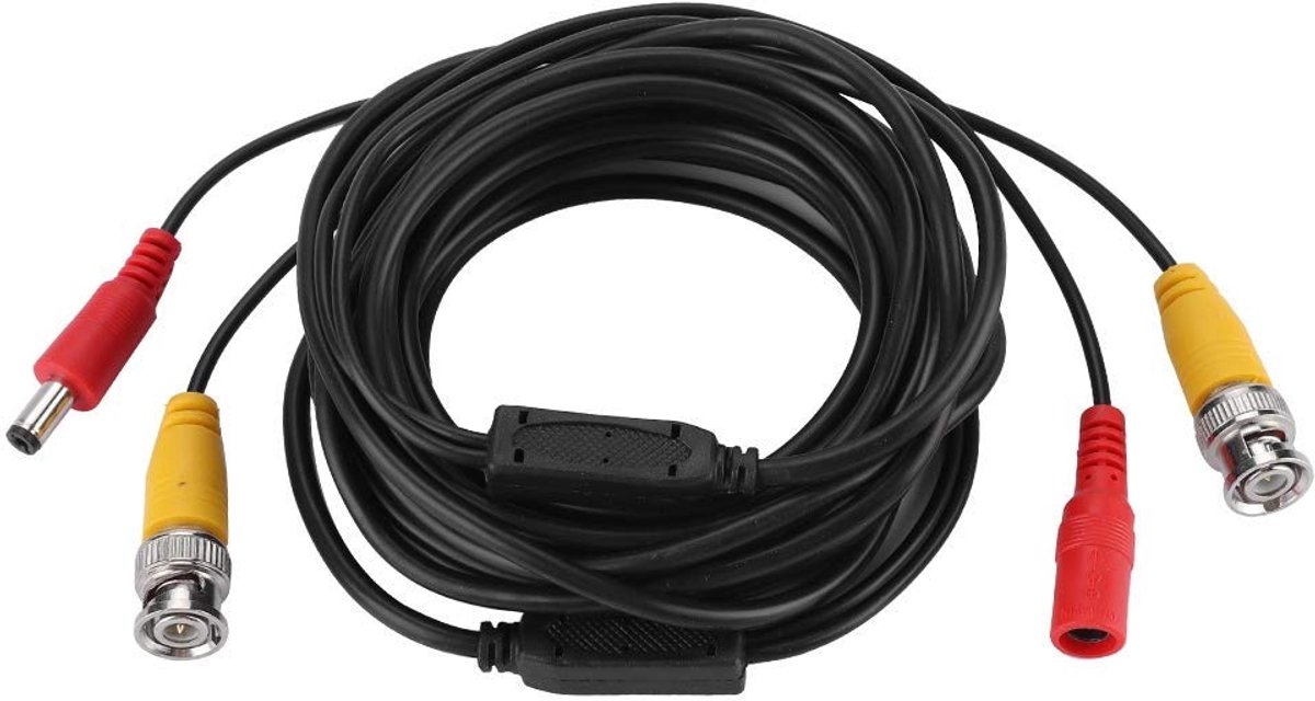 Videostroomkabel voor CCTV-bewakingscamera, bewakingssysteem, 2,1 mm gelijkstroomaansluiting (5 m, 10 m, 15 m, 20 m) (5 m)