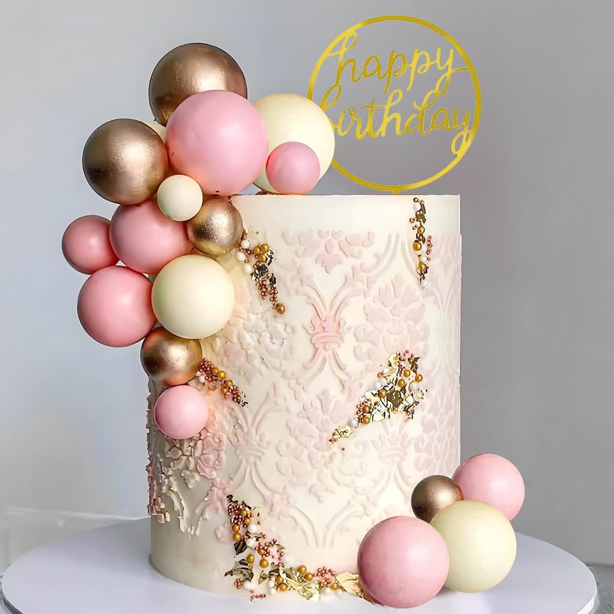 25 stuks, decoratieve ballen voor taarten, doe-het-zelf verjaardag, taarttopper, taartdecoratie, decoratie voor taarten voor bruiloft, feest, jubileum, verjaardag